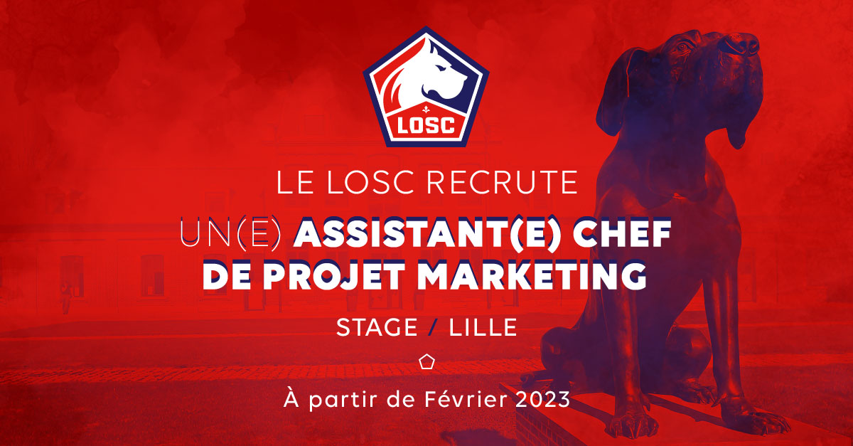Le LOSC recrute un(e) Assistant(e) Chef de Projet Marketing