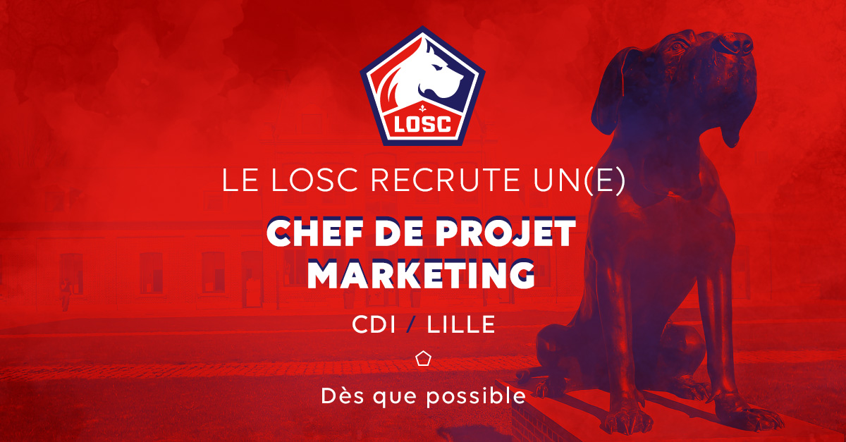 Le LOSC recrute un(e) Chef de Projet Marketing